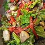 鳥モモ肉とキウイと野菜のサラダ